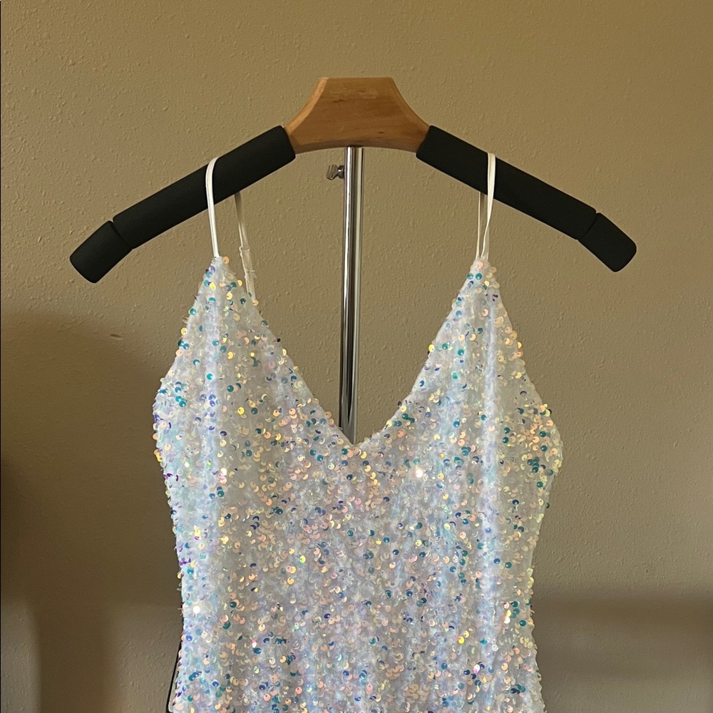 Windsor White Sequin Mini Dress